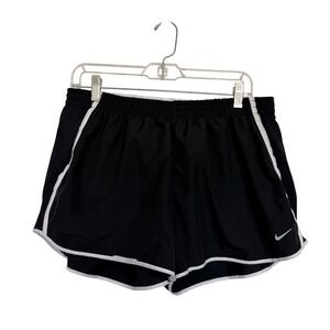 Nike Dri-FIT Tempo Running Shorts Womens XL Black White Mesh Trim Athletic XL
